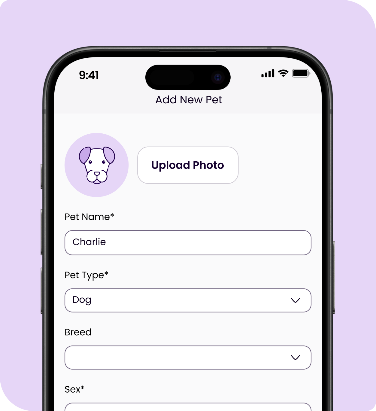 image of a registration form on the companion app